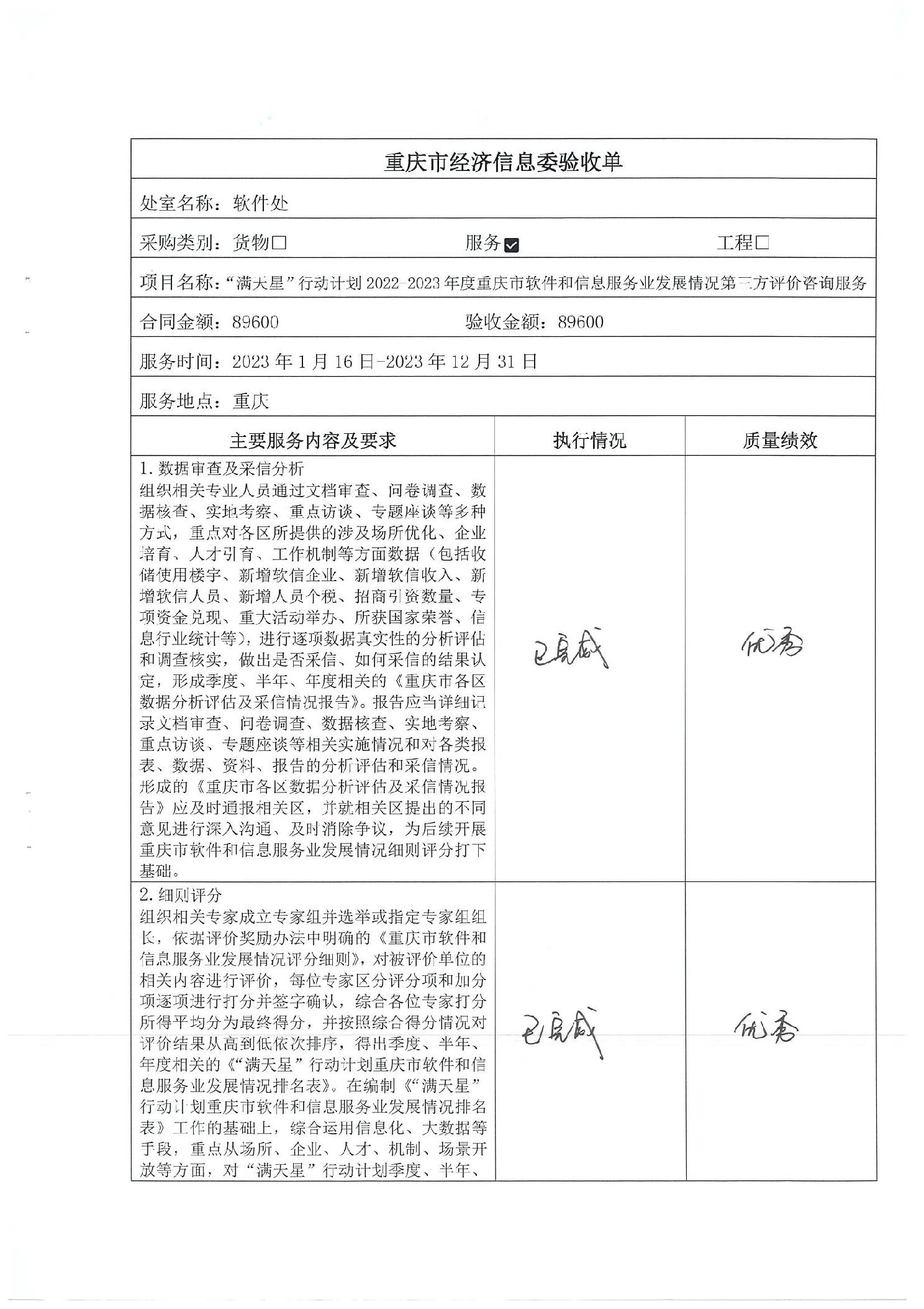 “滿天星”行動計劃年度重慶市軟件和信息服務業發展情況第三方評價咨詢報告
